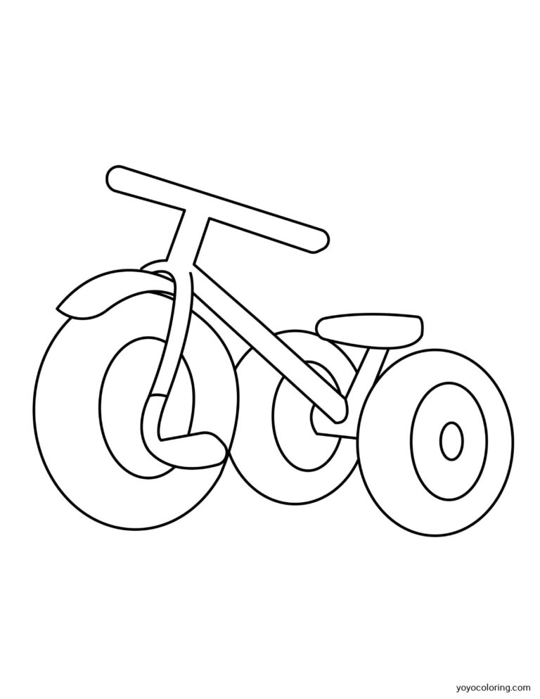 Tricycle Coloring Pages ᗎ Coloring book – Coloring Template