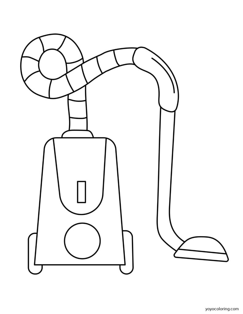Vacuum Cleaner Coloring Pages