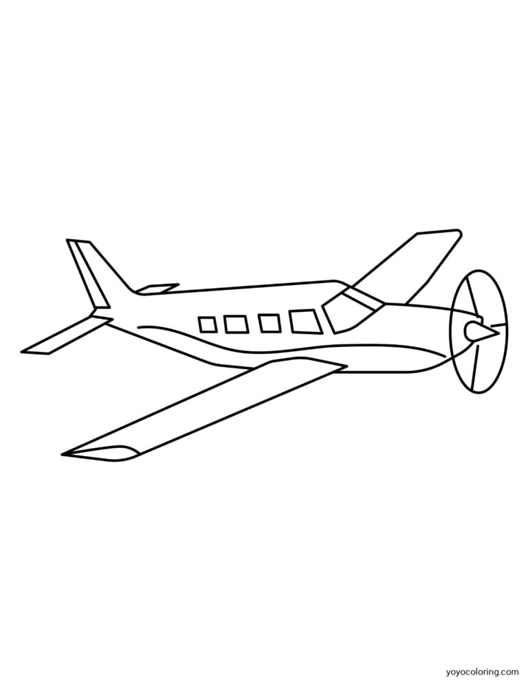 Airplane Coloring Pages ᗎ Coloring book – Coloring Template