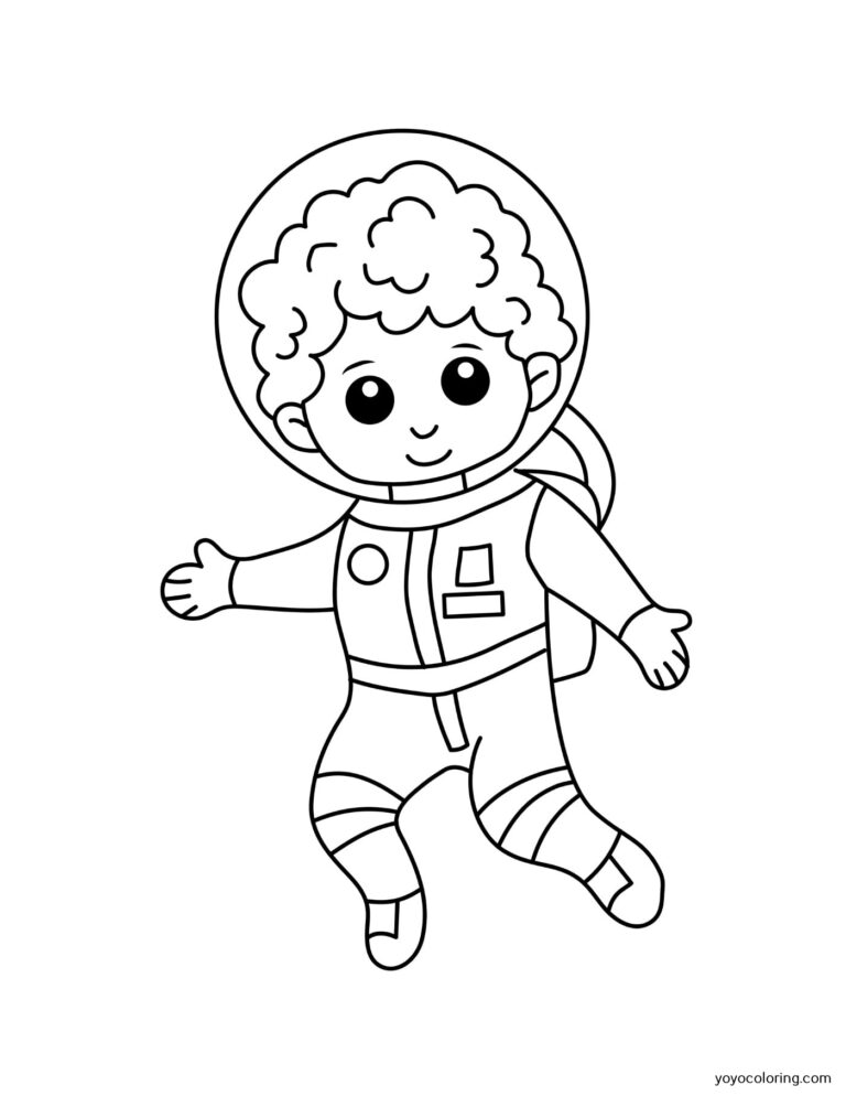 Dibujos para colorear de astronautas ᗎ Libro para colorear – Plantilla para colorear