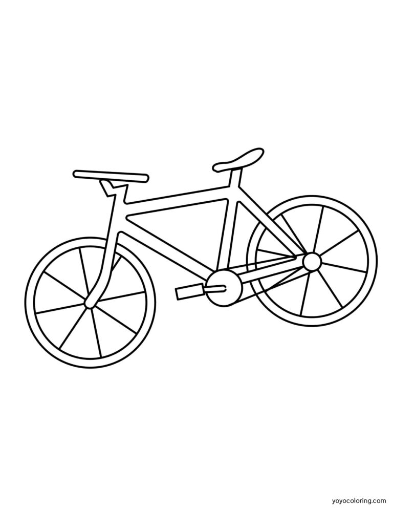 Bicycle Coloring Pages ᗎ Coloring book – Coloring Template