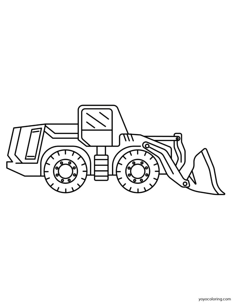 Bulldozer Coloring Pages ᗎ Coloring book – Coloring Template