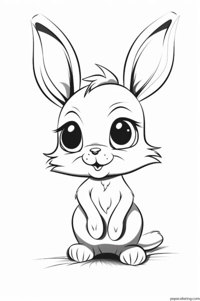 Cute bunny coloring pages.