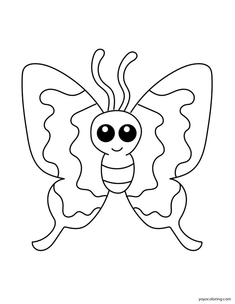 Butterfly Coloring Pages ᗎ Coloring book – Coloring Template