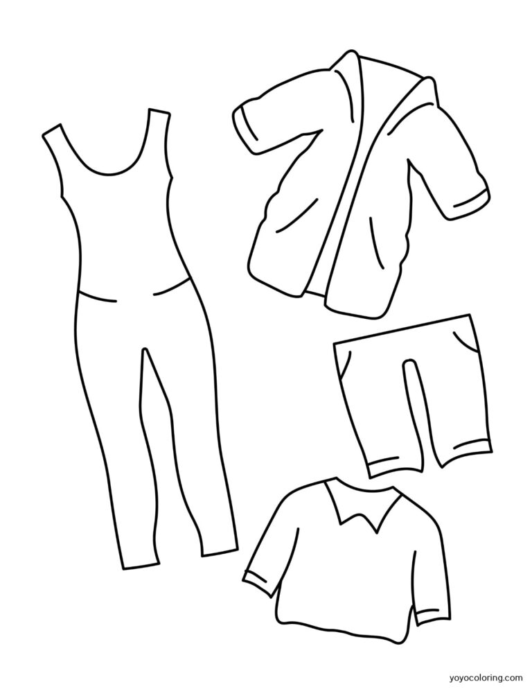 Clothes Coloring Pages ᗎ Coloring book – Coloring Template
