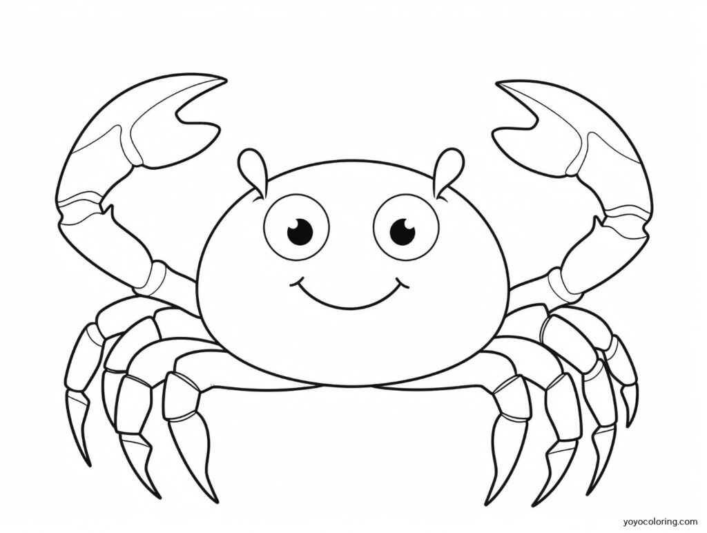 Crab 3 Coloring Pages