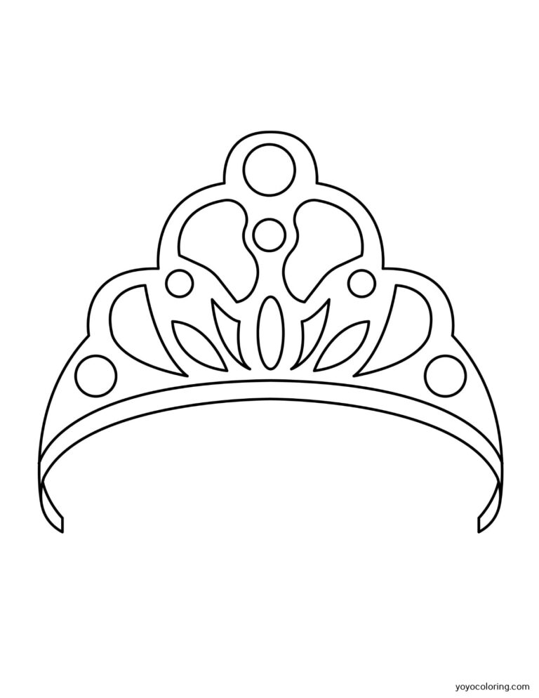 Diadem Coloring Pages ᗎ Coloring book – Coloring Template