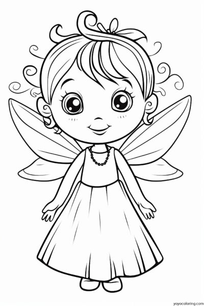 Coloring Page, Fairy