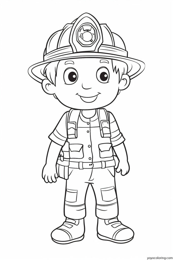 Fire Station Coloring Page 03