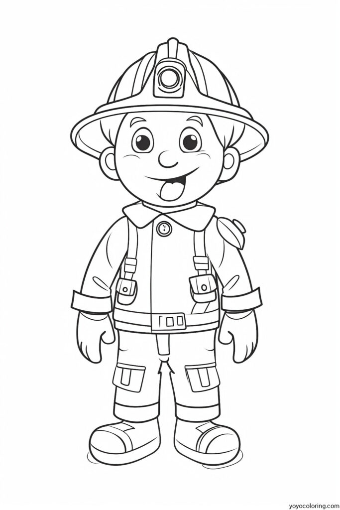 Fire Station Coloring Page 04