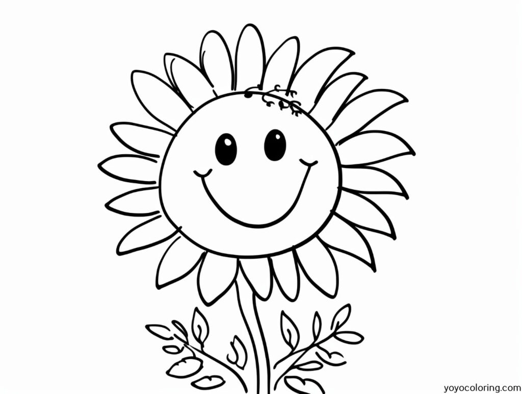 Flower Coloring Page 01