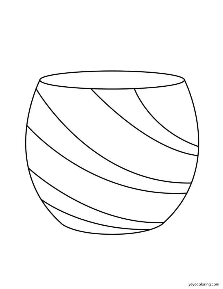 Flowerpot Coloring Pages ᗎ Coloring book – Coloring Template