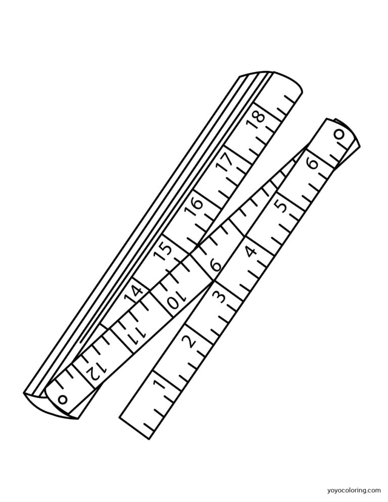 Malvorlagen für Zollstöcke ᗎ Malbuch – Malvorlage