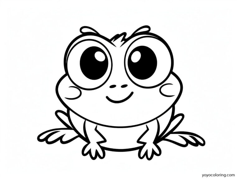 Frog Coloring Pages ᗎ Coloring book – Coloring Template