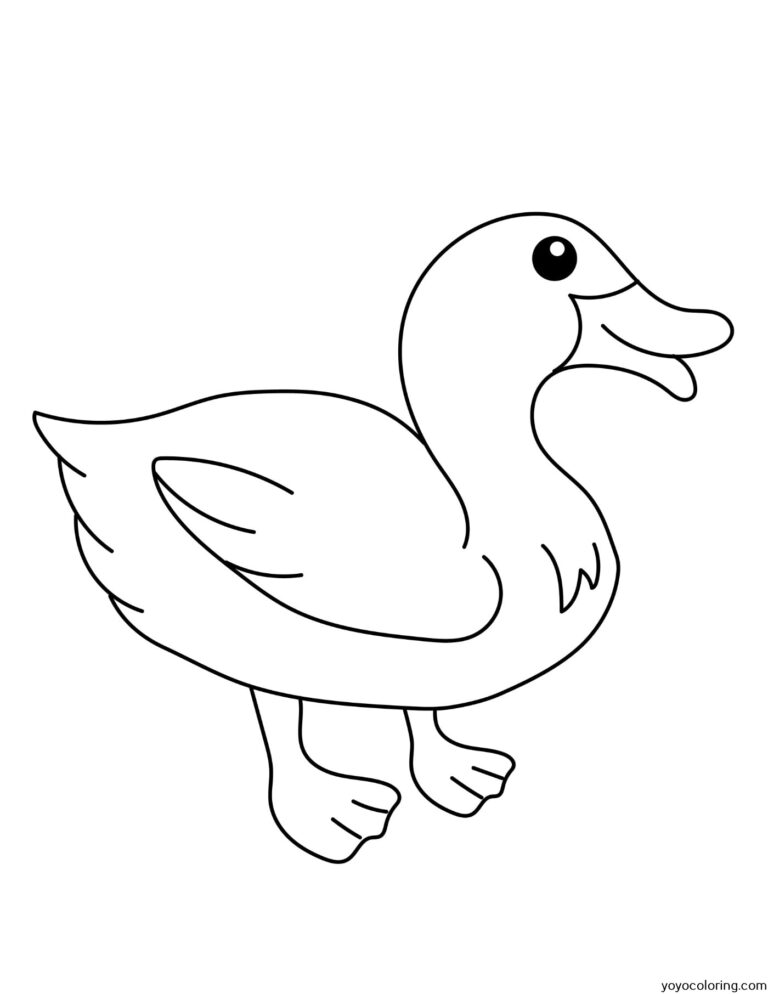 Goose Coloring Pages ᗎ Coloring book – Coloring Template