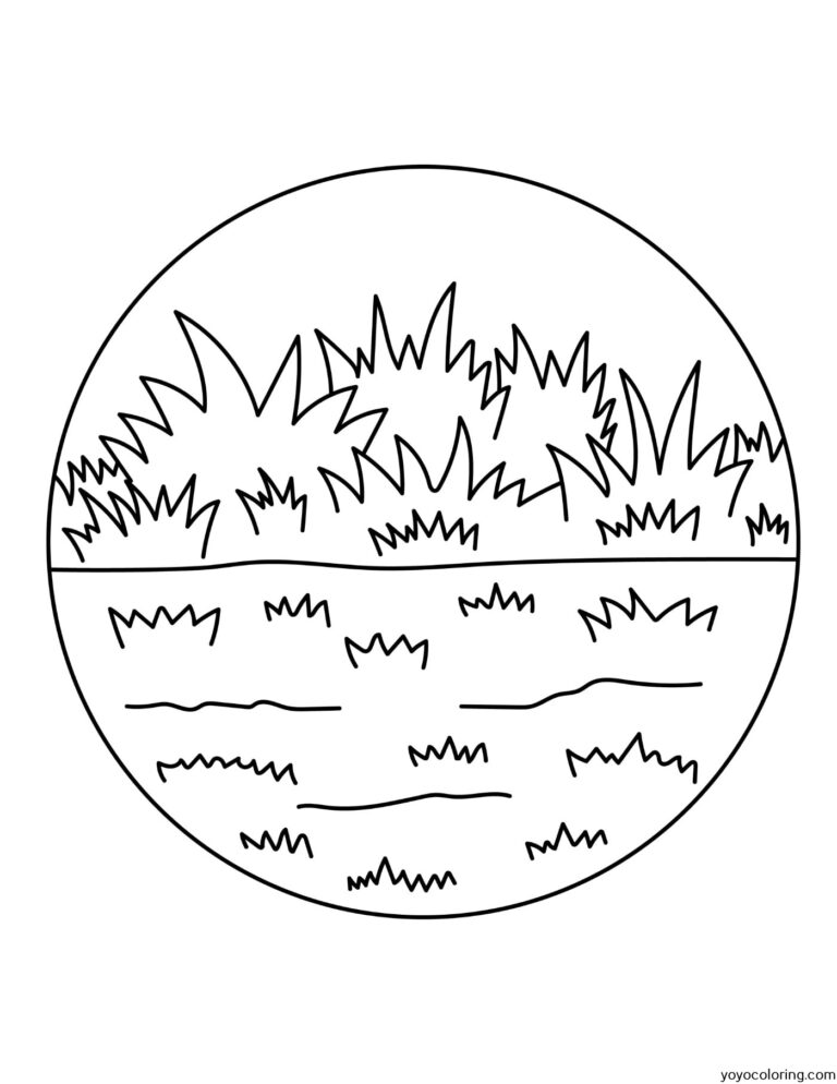 Grass Coloring Pages ᗎ Coloring book – Coloring Template