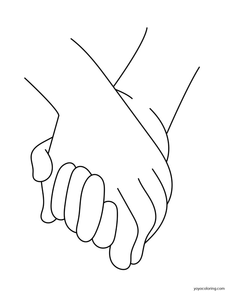 Hands Coloring Pages ᗎ Coloring book – Coloring Template