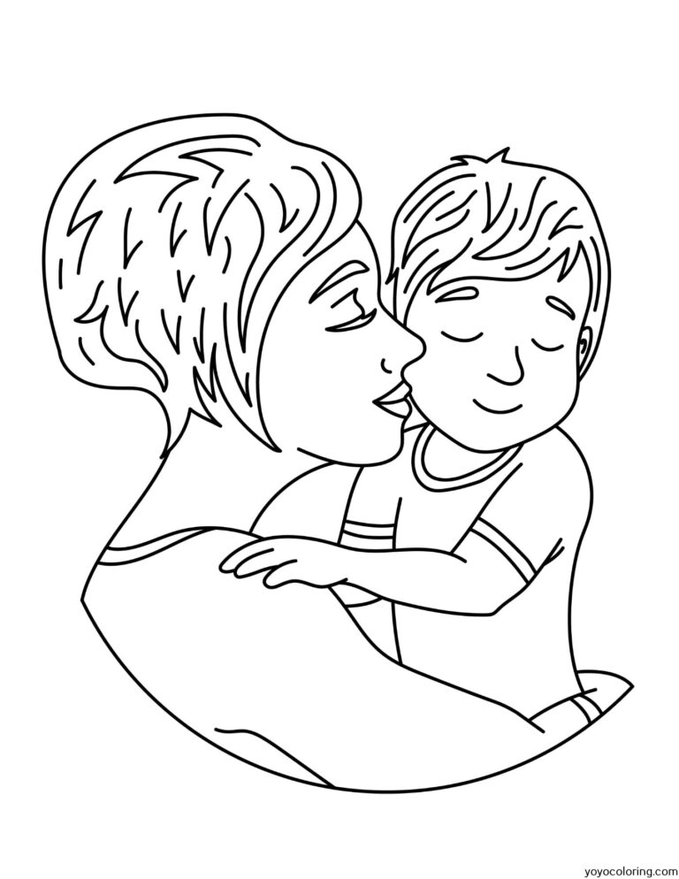 Kissing Coloring Pages ᗎ Coloring book – Coloring Template