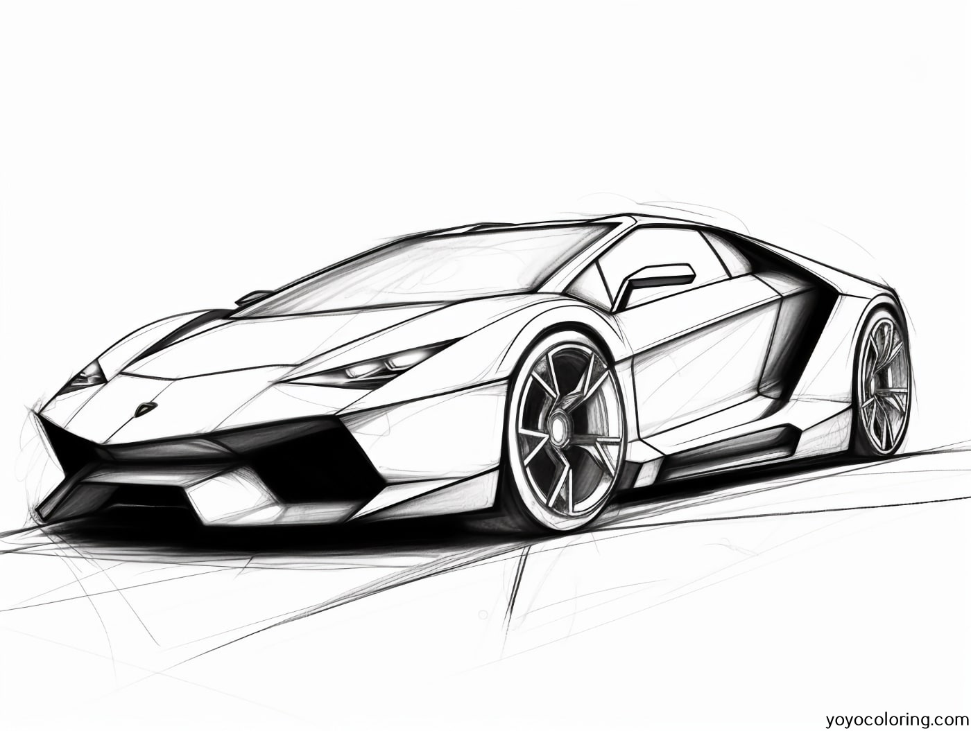 Lamborghini Coloring Pages ᗎ Coloring book – Coloring Template -  yoyoColoring