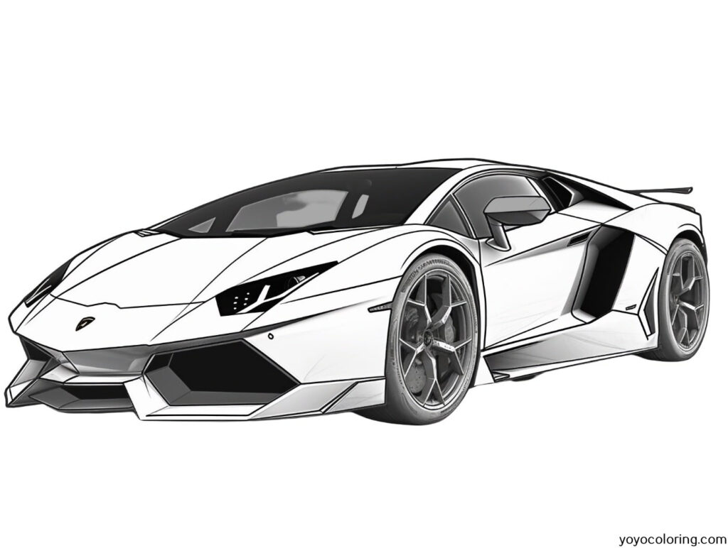 Dibujo de Lamborghini para colorear 02