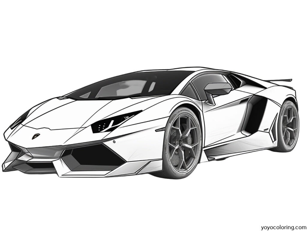 Lamborghini Coloring Page 02