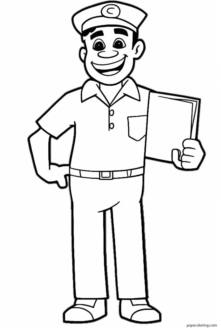 Mail Carrier Coloring Pages ᗎ Coloring book – Coloring Template