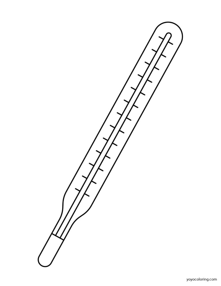 Medical Thermometer Coloring Pages ᗎ Coloring book – Coloring Template