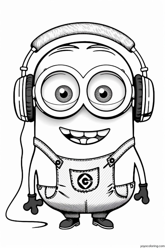 Minions Coloring Page 01
