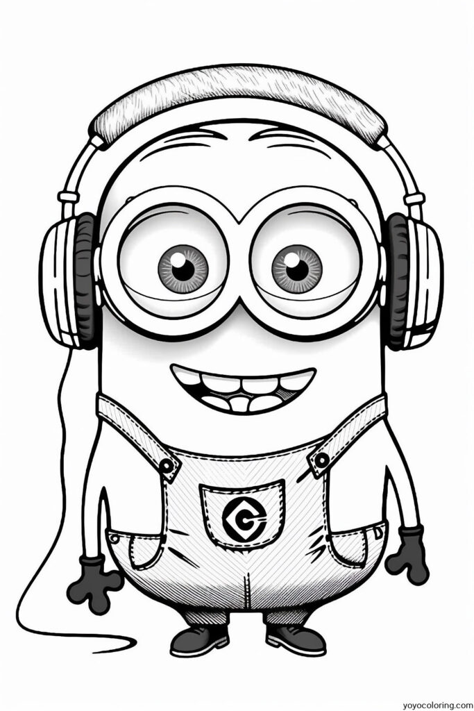 Minions Página Para Colorear 01