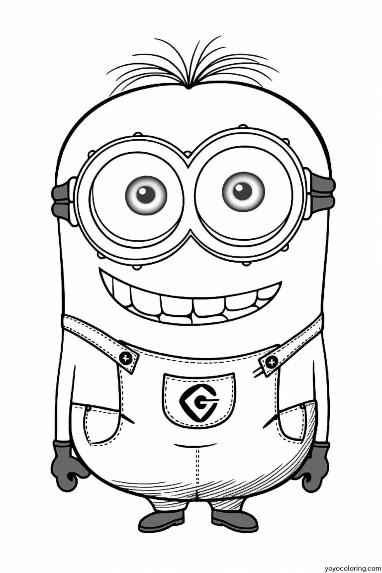 Minions Coloring Pages ᗎ Coloring book – Coloring Template