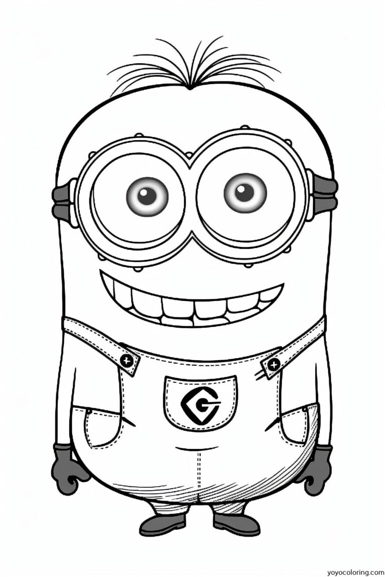 Minions para colorear ᗎ Libro para colorear – Plantilla para colorear