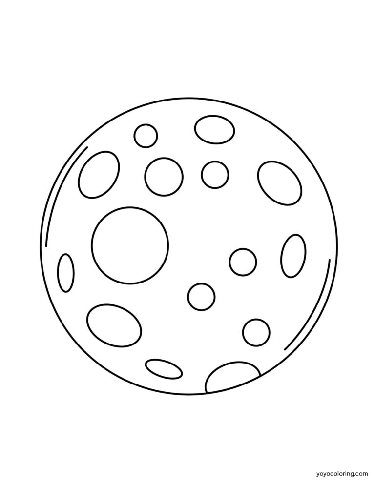 Moon Coloring Page ᗎ Coloring book – Coloring Template