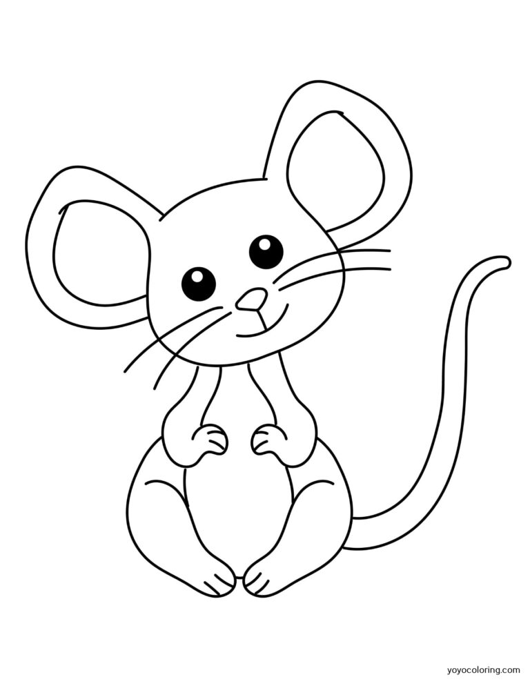 Mouse Coloring Pages ᗎ Coloring book – Coloring Template