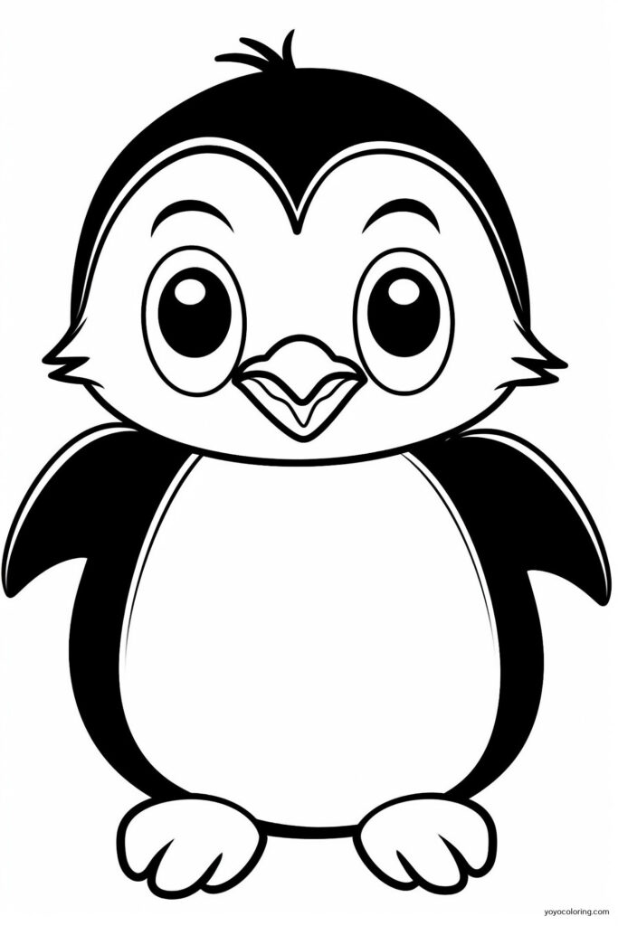 pinguino 2 para colorear