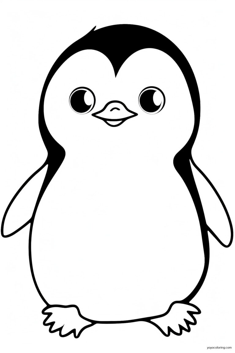 Penguin 3 Coloring Pages