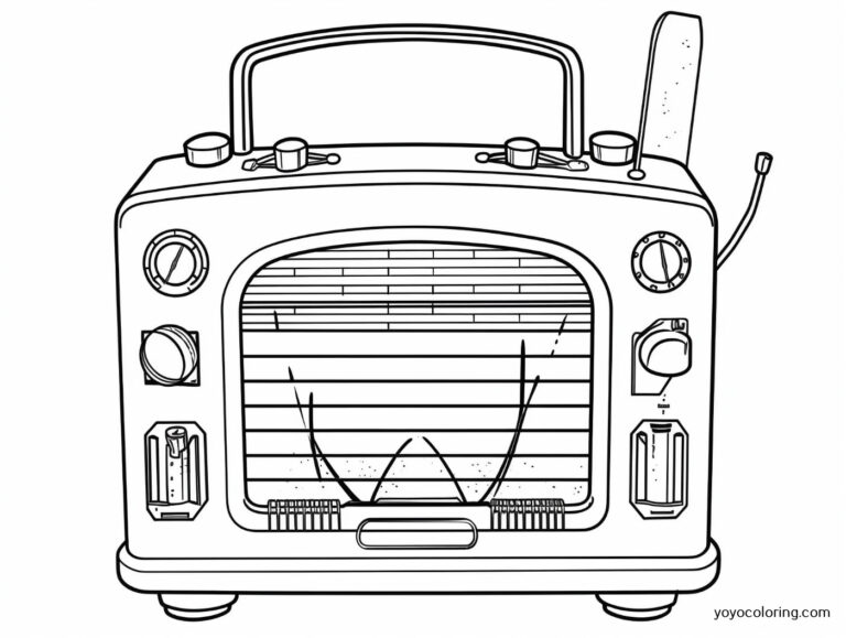 Radio Coloring Pages ᗎ Libro para colorear – Plantilla para colorear