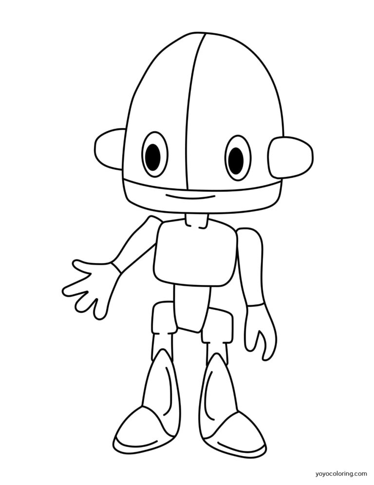 Robot Coloring Pages ᗎ Libro para colorear – Plantilla para colorear