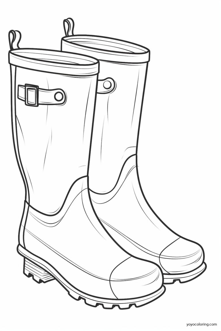 Rubber Boots Coloring Pages ᗎ Coloring book – Coloring Template