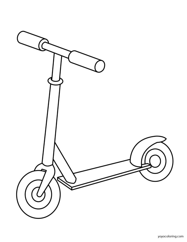 Scooter Coloring Pages ᗎ Coloring book – Coloring Template