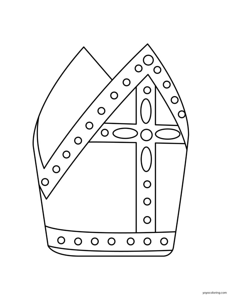 St. Nicholas Miter Craft Coloring Pages ᗎ Coloring book – Coloring Template