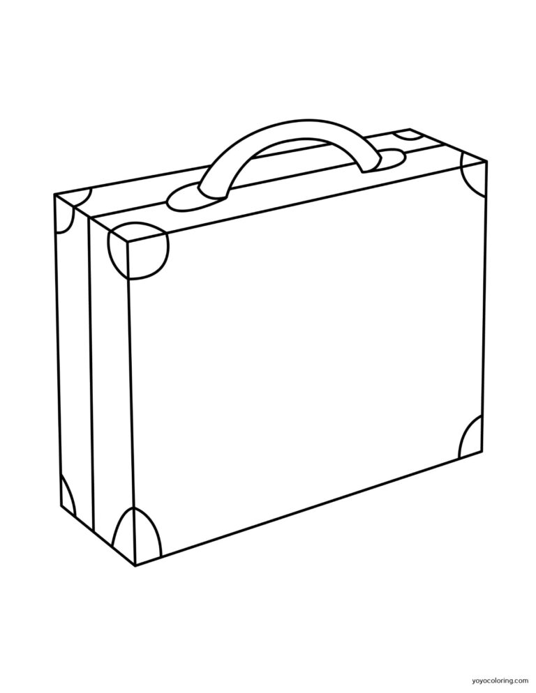 Suitcase Coloring Pages ᗎ Coloring book – Coloring Template