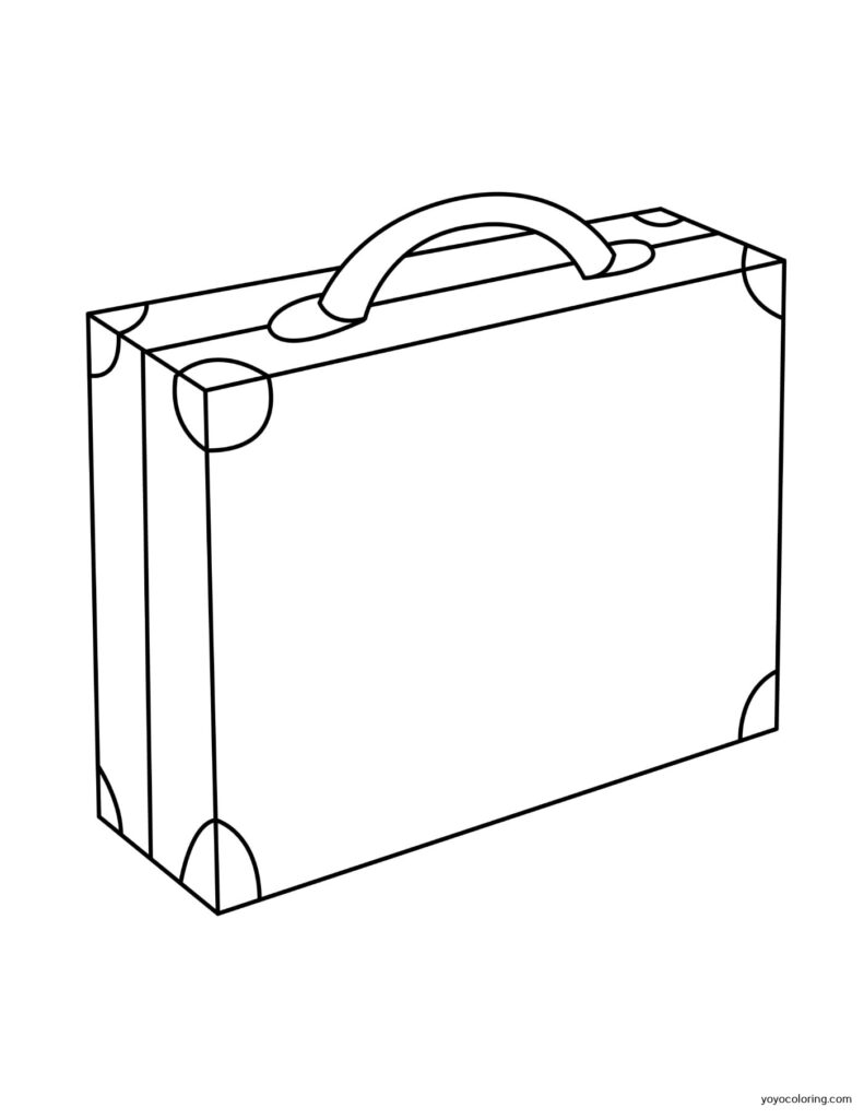 Suitcase Coloring Pages
