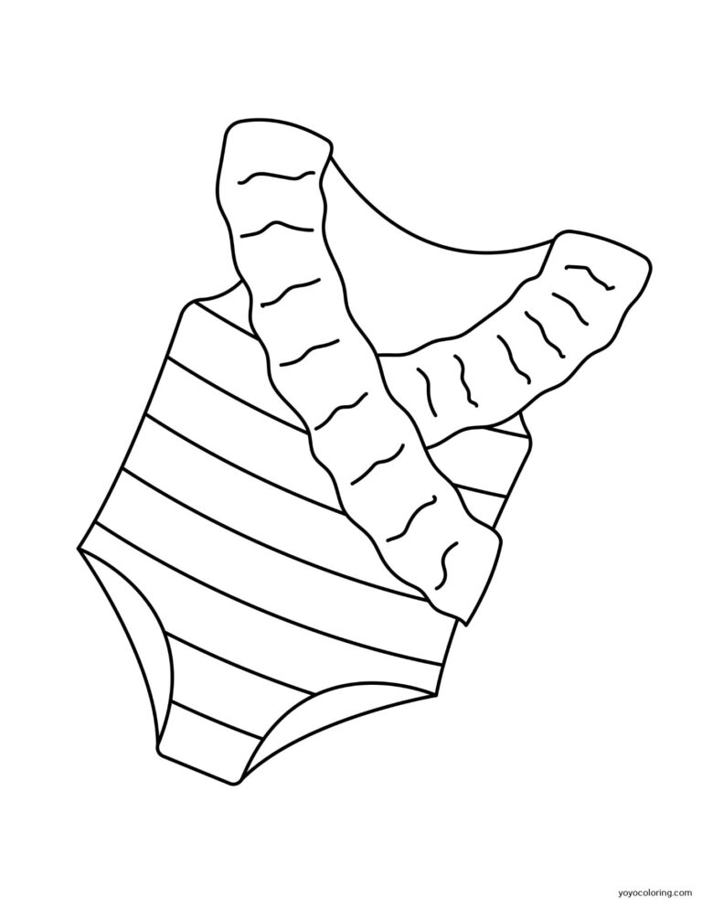 Swimsuit Coloring Pages ᗎ Coloring book – Coloring Template