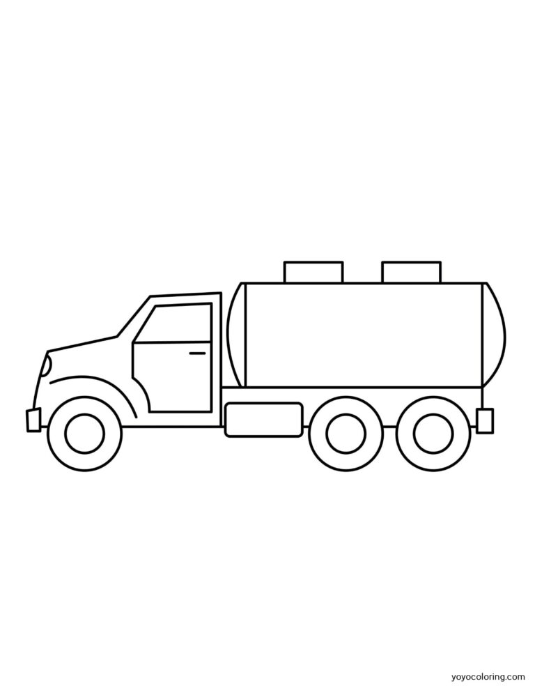 Tanker Truck Coloring Pages ᗎ Coloring book – Coloring Template