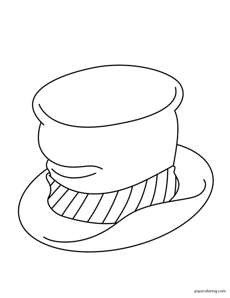 Top Hat Coloring Pages ᗎ Coloring book – Coloring Template