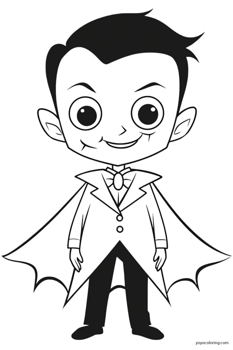 Vampire Coloring Pages ᗎ Coloring book – Coloring Template