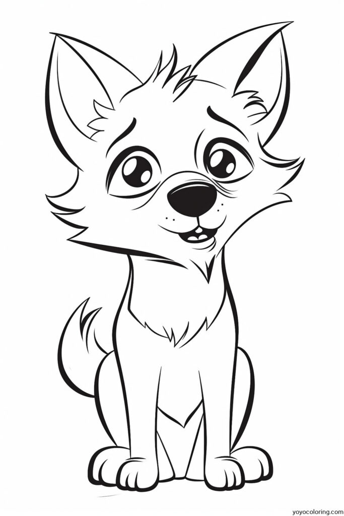 Wolf Coloring Page 01