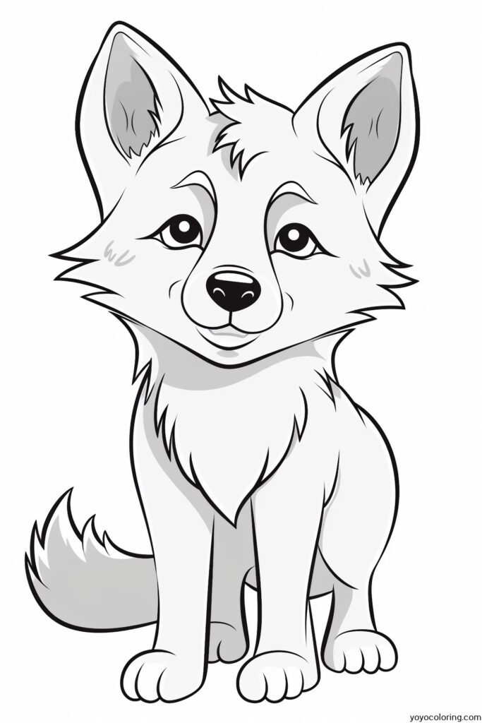 Wolf Coloring Page 02