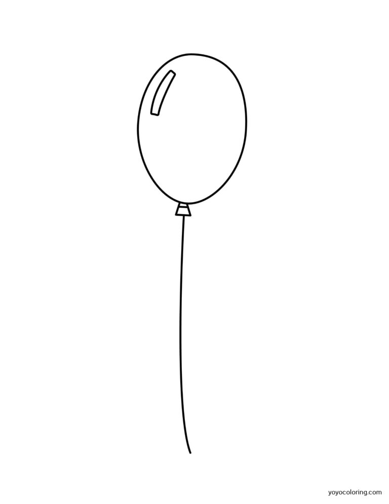 Balloon Coloring Pages ᗎ Coloring book – Coloring Template