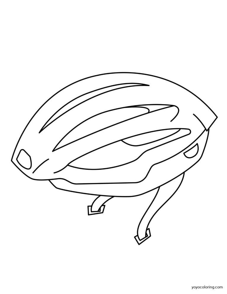 Bicycle Helmet Coloring Pages ᗎ Coloring book – Coloring Template